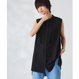 ブラック | [RASW]ピンタックブザムノースリブラウス ブラウス ピンタック | Pierrot