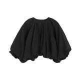 ブラック | [RASW]ショートバルーンジップブラウス ブラウス ジップ | Pierrot