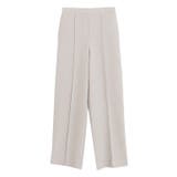 杢ベージュ | リネンライクピンタックストレートパンツ パンツ セットアップ可 | Pierrot