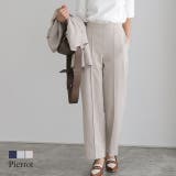 リネンライクピンタックストレートパンツ パンツ セットアップ可 | Pierrot | 詳細画像1 