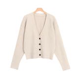 アイボリー | 【RASW】クロップド丈リブニットカーディガン カーディガン | Pierrot