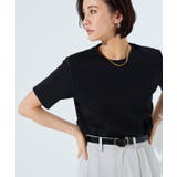ブラック | コーマコットンベーシックTシャツ Tシャツ 半袖 | Pierrot