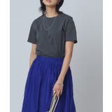 チャコール | コーマコットンベーシックTシャツ Tシャツ 半袖 | Pierrot