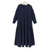 ネイビー | ギャザー切り替えワンピース ワンピース ギャザー切り替え | Pierrot