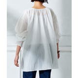 コットンボイル楊柳ギャザーブラウス ブラウス 楊柳素材 | Pierrot | 詳細画像8 