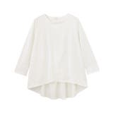 オフホワイト | GIZAコットンバックギャザーTシャツ Tシャツ GIZAコットン | Pierrot