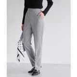 グレー | カット起毛ピンタックテーパードパンツ あったか カット起毛 | Pierrot