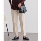 アイボリー | カット起毛ピンタックテーパードパンツ あったか カット起毛 | Pierrot