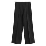 ブラック | カット起毛ピンタックボックスパンツ パンツ 起毛 | Pierrot