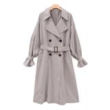 グレージュ | キャンディースリーブ袖山タックトレンチコート トレンチコート | Pierrot