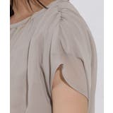 【機能インナー付き】ウエストシャーリングシフォンブラウス ブラウス ドッキング | Pierrot | 詳細画像5 