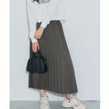 チャコール | フェイクスエードロングプリーツスカート スカート プリーツスカート | Pierrot