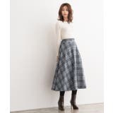 ウールタッチチェックフレアスカート スカート フレアスカート チェックスカート | Pierrot | 詳細画像8 