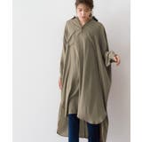 グレージュ | ヘンリーネックチュニックシャツワンピース ワンピース シャツワンピース シャツ | Pierrot
