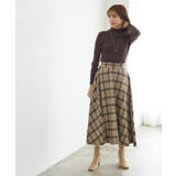 ウールタッチチェックフレアスカート スカート フレアスカート チェックスカート | Pierrot | 詳細画像4 
