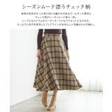 ウールタッチチェックフレアスカート スカート フレアスカート チェックスカート | Pierrot | 詳細画像3 