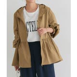 ベージュ | ヘムフレアフーディブルゾン 春 春服 | Pierrot