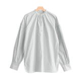 ライトグレー | バンドカラーボリュームスリーブシャツ シャツ ブラウス | Pierrot