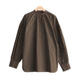 ブラウン | バンドカラーボリュームスリーブシャツ シャツ ブラウス | Pierrot