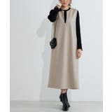 杢グレージュ | ウールタッチジャンパースカート ジャンパースカート ジャンスカ | Pierrot