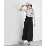 ブラック | 華奢ストラップサロペット パンツ サロペット | Pierrot