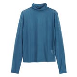 インディゴブルー | チュールハイネックインナー トップス シアー | Pierrot