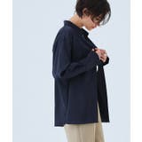 ネイビー | [RASW] サテンベーシックシャツ シャツ | Pierrot