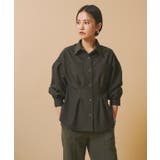 ダークブラウン | [RASW]ウエストタックシャツ ブラウス 体型カバー | Pierrot
