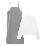 A/チャコール×オフホワイト | 選べるキャミワンピースセット ワンピース セットアップ | Pierrot
