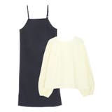 B/ダークネイビー×アイボリー | 選べるキャミワンピースセット ワンピース セットアップ | Pierrot