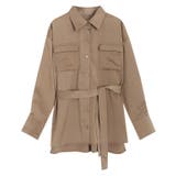 モカベージュ | ベルト付きシャツ シャツ ベルト | Pierrot