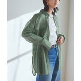 アッシュグリーン | [RASW]シアーマルチwayシャツ シャツ カシュクール | Pierrot