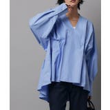 ライトブルー | [RASW]ウエストタックボリュームブラウス ウエストタック ブラウス | Pierrot