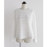 総レースパフスリーブペプラムブラウス ブラウス レース素材 | Pierrot | 詳細画像10 