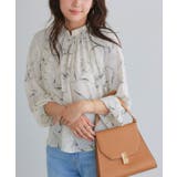 アイボリー | 花柄ギャザーブラウス ブラウス 花柄 | Pierrot