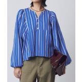 ストライプ | [RASW]ボリュームスリーブプリーツブラウス ブラウス ボリュームスリーブ | Pierrot