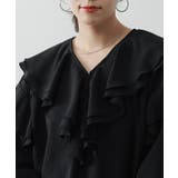 ラッフルカラーチュニックブラウス ブラウス チュニック丈 | Pierrot | 詳細画像4