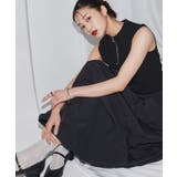 ブラック×ブラック | 前後2WAYドッキングボリュームワンピース ワンピース ドッキング | Pierrot