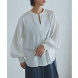 オフホワイト | [RASW]キーネックボリュームスリーブブラウス ブラウス ボリュームスリーブ | Pierrot