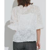 2wayジャカードジップボリュームブラウス ブラウス フラワージャカード | Pierrot | 詳細画像7 