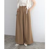 ライトベージュ | [ECLAM]タックデザインワイドパンツ ワイドパンツ タックデザイン | Pierrot