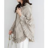 グレージュ | フリルポンチョレインコート レインコート ポンチョ | Pierrot