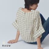 [RASW]シアーチェックドルマンブラウス ブラウス シアー素材 | Pierrot | 詳細画像1 