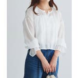 オフホワイト | シアーキャンディブラウス ブラウス シアー素材 | Pierrot