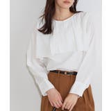 オフホワイト | タックケープ風ブラウス ブラウス タック | Pierrot