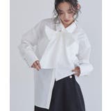 オフホワイト | [ECLAM] ロングカフスボウタイシャツ シャツ | Pierrot