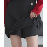 [ECLAM] 【パンツ付き】ゴールドボタンラップスコート スコート | Pierrot | 詳細画像6 