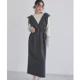 チャコール | ベルト付きヘリンボーンジャンパースカート ジャンパースカート ジャンスカ | Pierrot