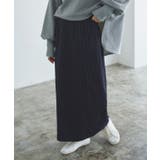 ネイビー | バックインバーテッドプリーツスカート スカート プリーツスカート | Pierrot