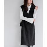 杢ダークチャコール | インナーセット深Vウールタッチジャンスカ ジャンスカ ウールタッチ | Pierrot